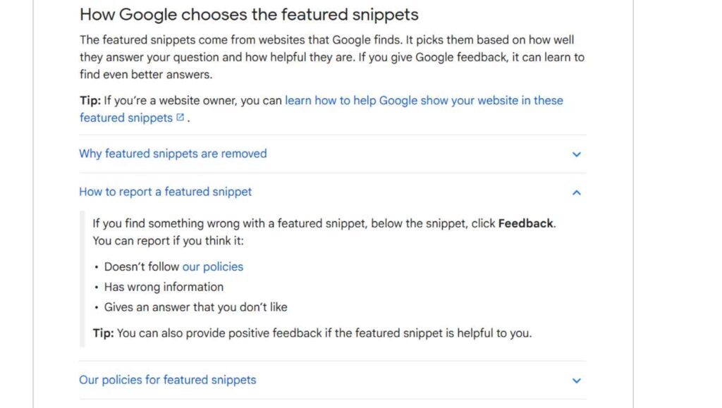 Featured Snippets