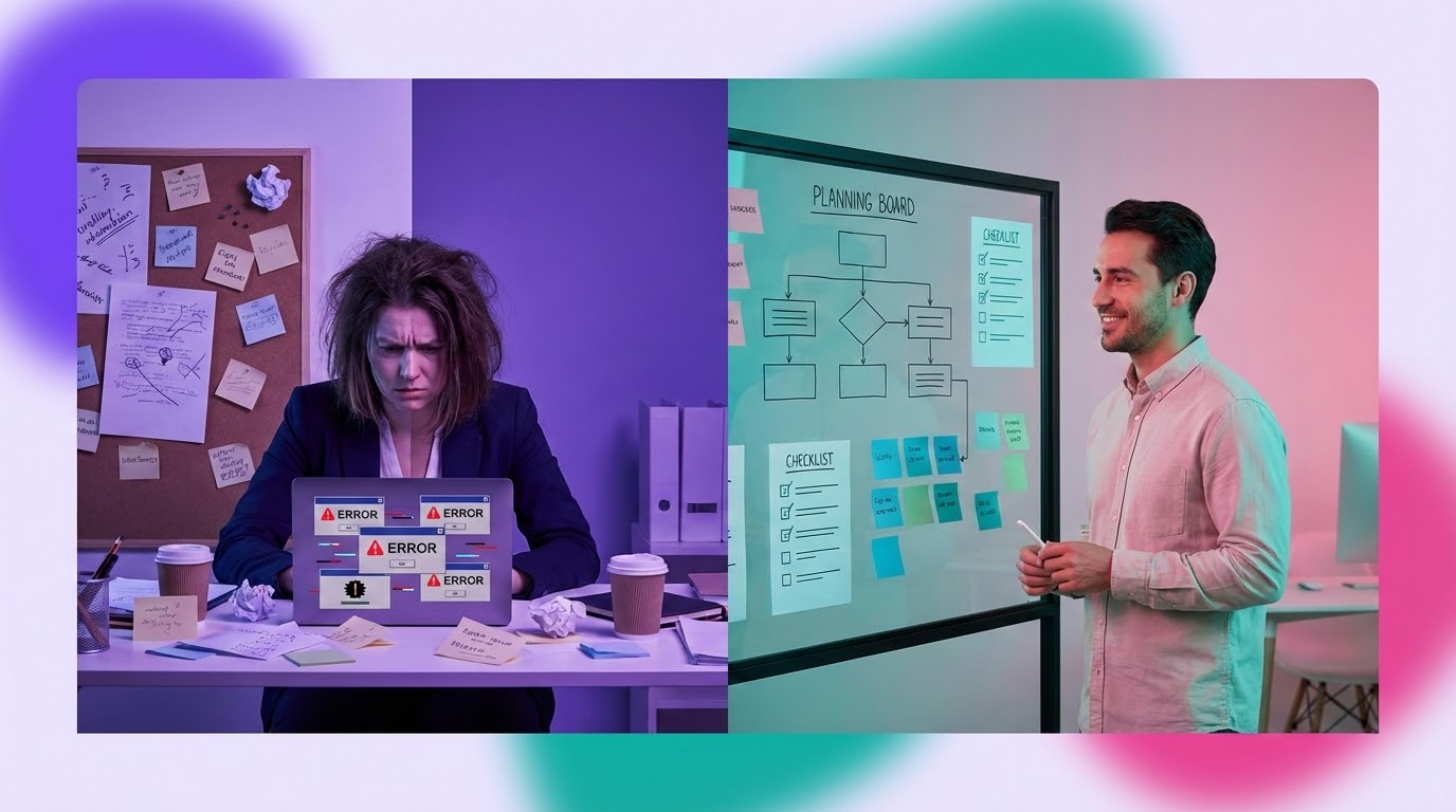 הטעות הקלאסית של קפיצה ישר לפרומפט בלי תכנון מקדים