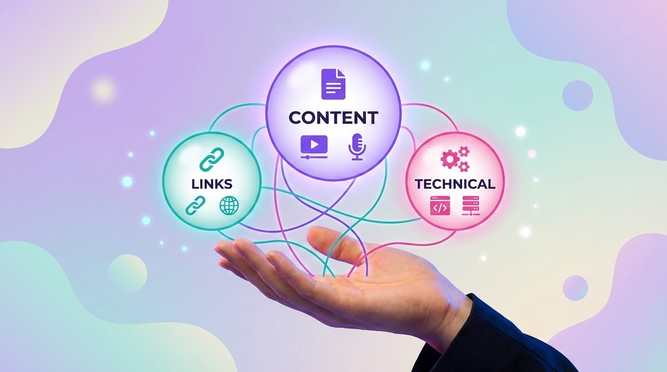 אינפוגרפיקה המציגה את הטעות הנפוצה של התמקדות בגורם דירוג אחד במקום שילוב מאוזן