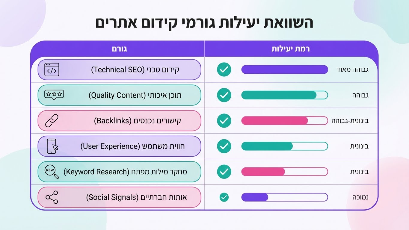 השוואה מה עובד ומה פחות בקידום ל-AI Overviews