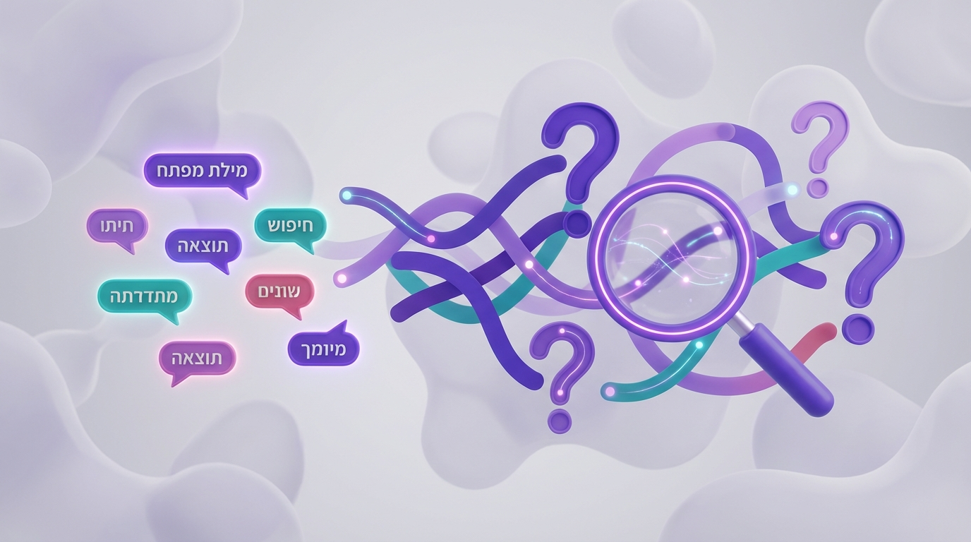 תהליך מחקר מילות מפתח מודרני המבוסס על כוונת חיפוש ושפה טבעית