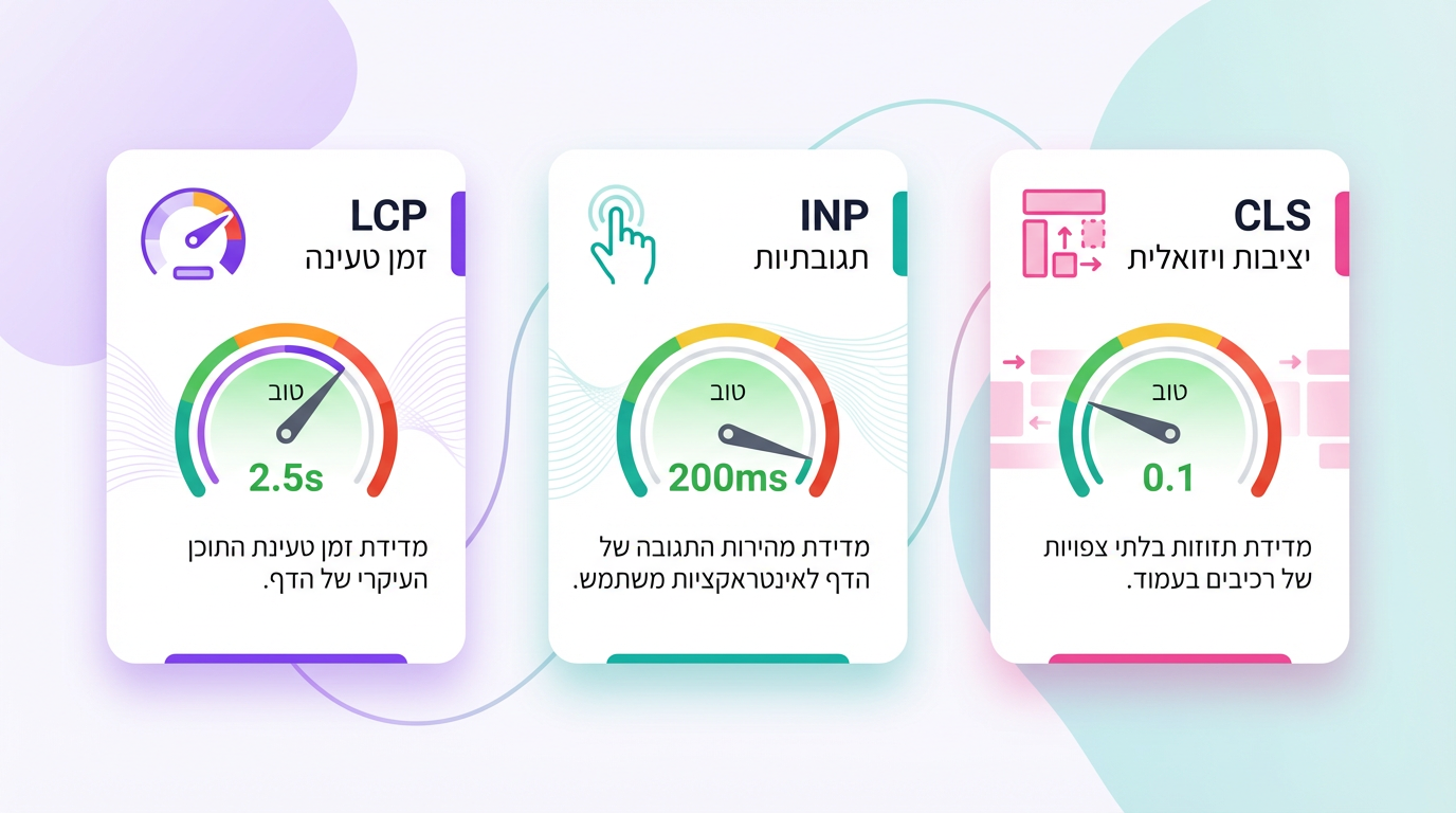 אופטימיזציה טכנית לאתרים - מדדי Core Web Vitals