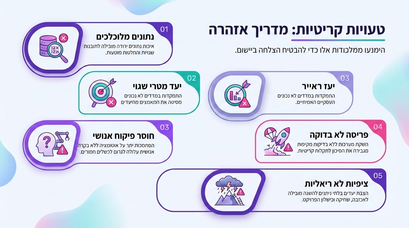 חמש טעויות קריטיות בשימוש בלמידת מכונה לקידום אתרים וכיצד להימנע מהן