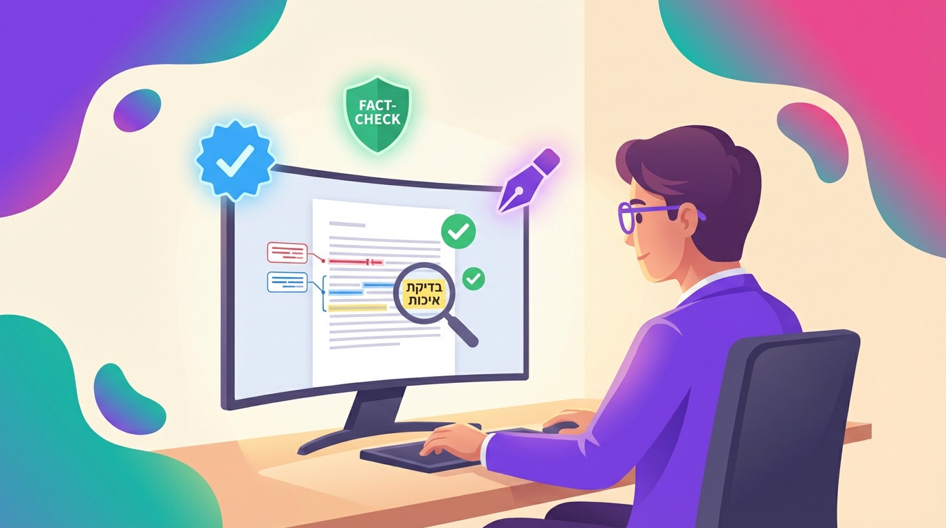 עריכה וביקורת איכות לתוכן AI - ההבדל האמיתי