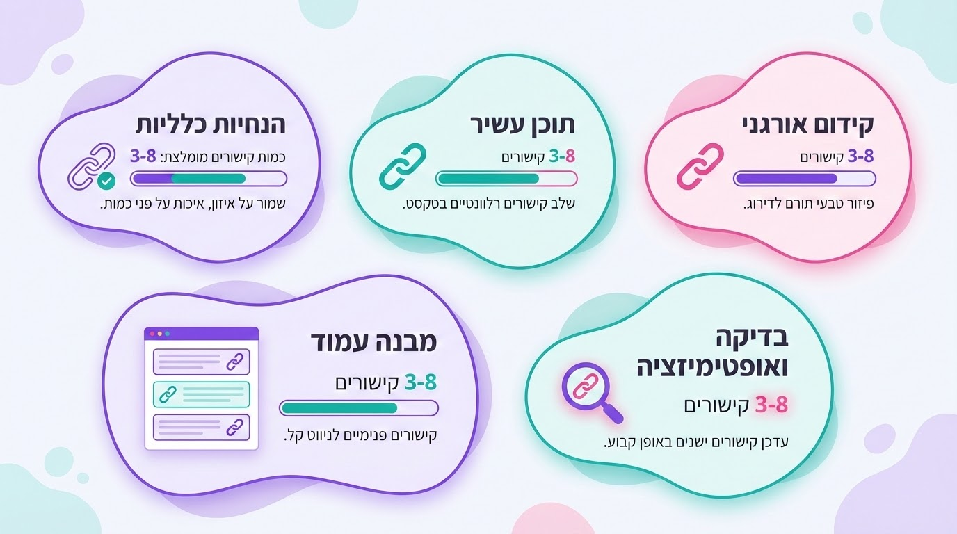 כמה קישורים פנימיים צריך לשים בעמוד וטיפים לבחירת טקסט עוגן נכון