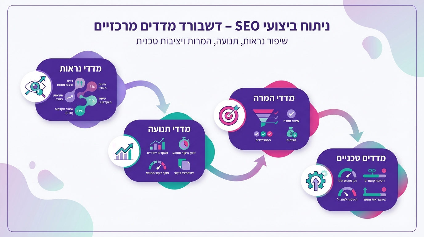 מדדים חשובים למעקב במערכת קידום אתרים - KPIs עסקיים