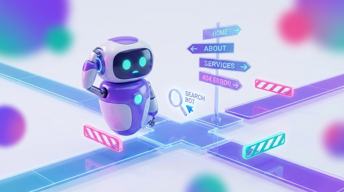 המחשה של בעיות אינדוקס וסריקה שמונעות מעמודים להופיע בגוגל