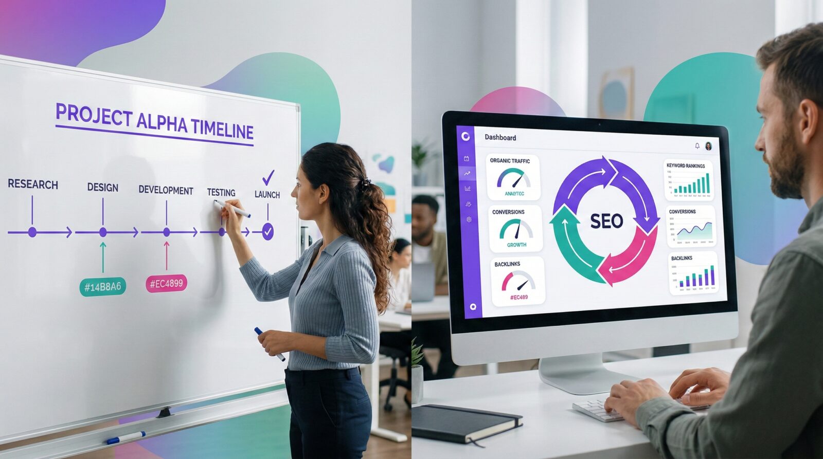 ההבדל בין ניהול פרויקט קידום אתרים לניהול פרויקטים רגיל – השוואה ויזואלית