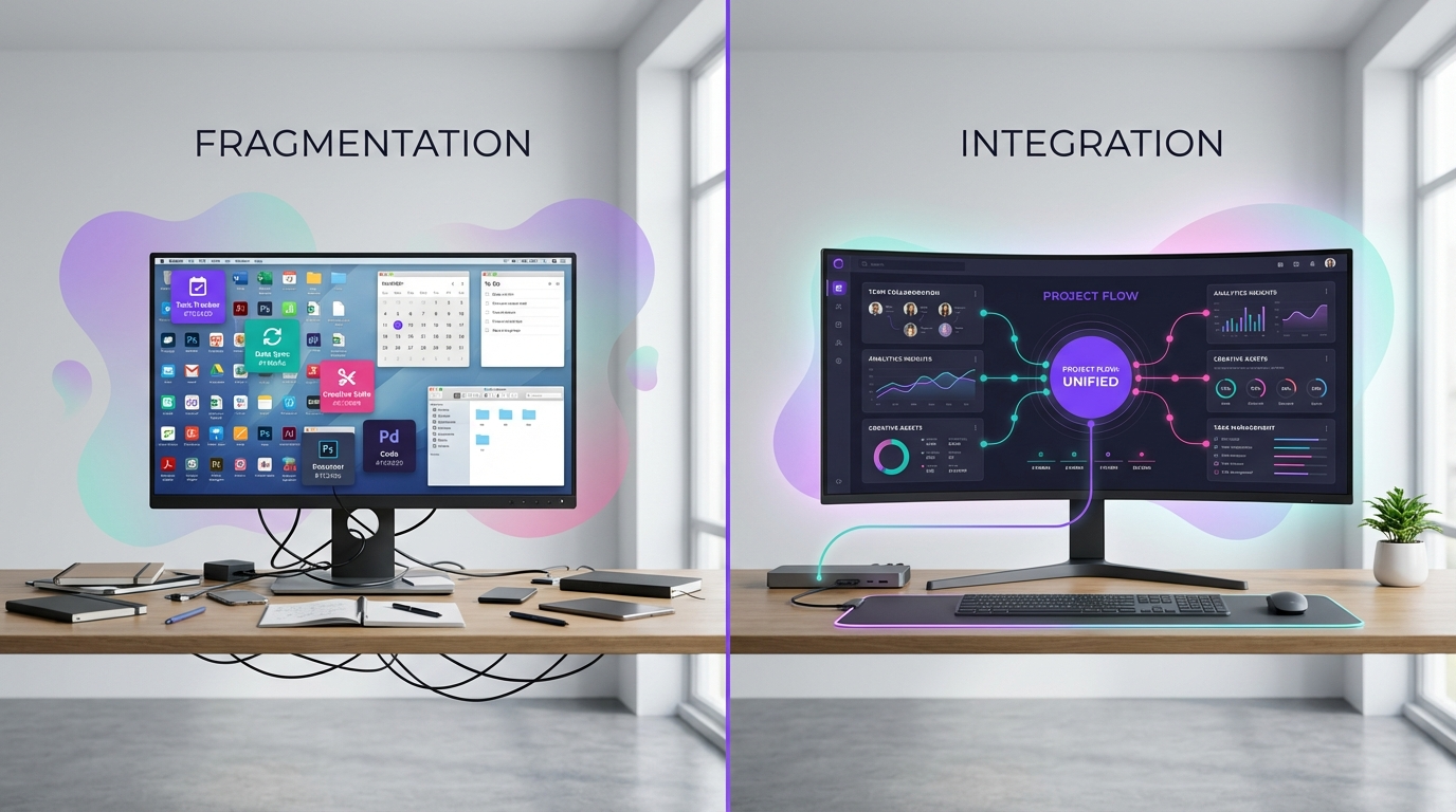 תרשים המציג את ההבדל בין כלי SEO נקודתי למערכת קידום אתרים מלאה