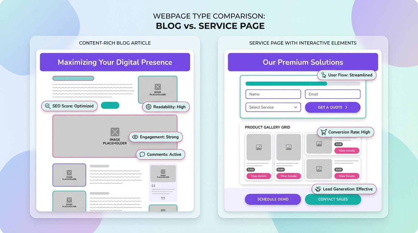 דוגמה ויזואלית לקפיצות תוכן באתר שגורמות לבעיות CLS ופוגעות בחוויית המשתמש