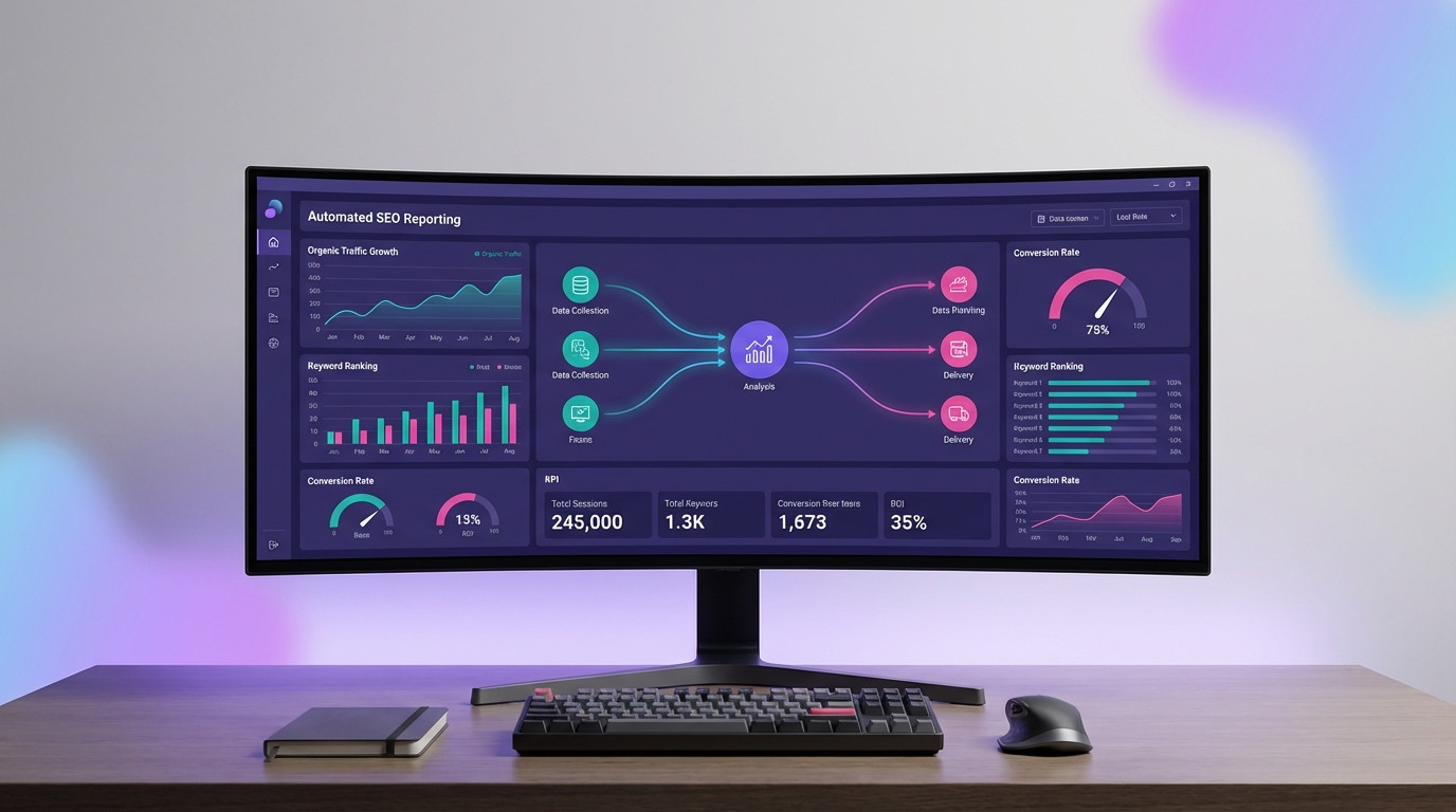 בניית דוחות SEO אוטומטיים מתקדמים עם אינטגרציות חכמות