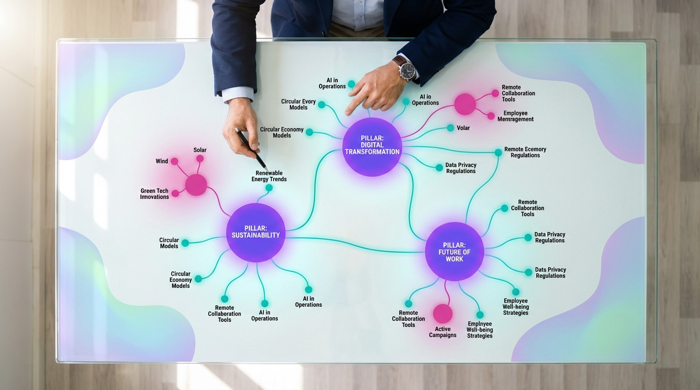 מפת נושאים אסטרטגית לבניית אשכולות תוכן ותכנון קידום אתרים מתקדם