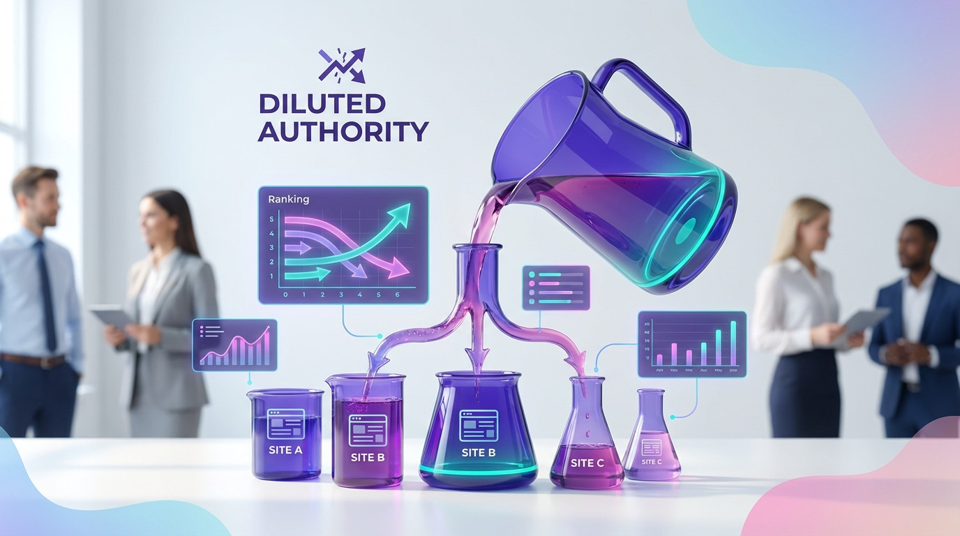 המחשה ויזואלית של ההשפעה של תוכן כפול על קידום אורגני ודירוג בגוגל