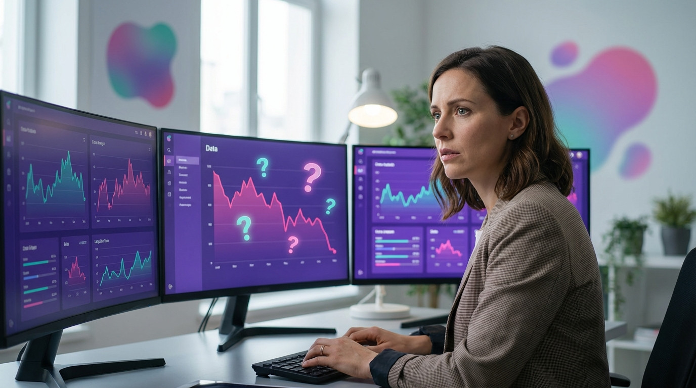 גרף המדגים כיצד לזהות ירידה אמיתית במיקום לעומת תנודתיות טבעית בתוצאות גוגל