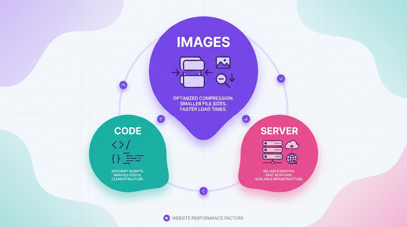 השוואת מדדי ביצועים חשובים לאתר – תמונות, קוד ושרת