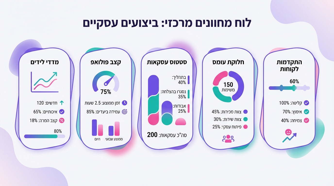 מדדים ואוטומציות למדידת ביצועי צוות קידום אתרים במערכת CRM