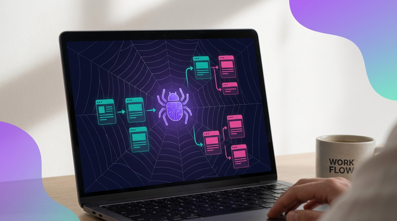 הסבר ויזואלי על מה זה Site Crawler וכיצד הוא פועל בפועל לסריקת אתרים