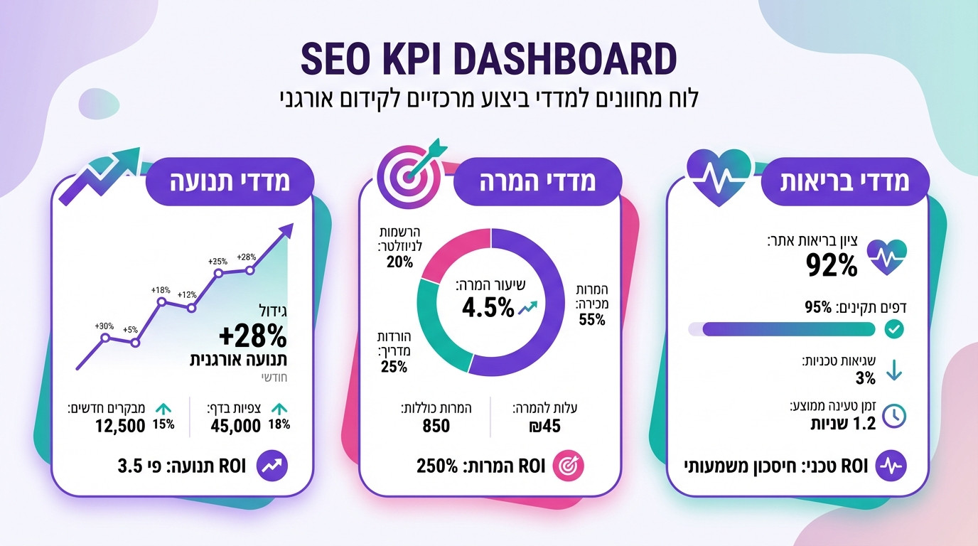 מטריצת תעדוף משימות SEO לפי השפעה ומאמץ – אילו KPI חשובים לניהול תקציב קידום