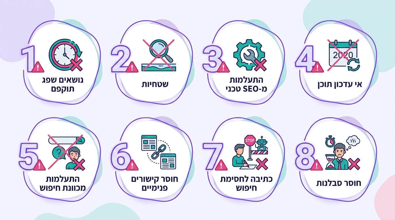 טעויות נפוצות ופורמטים מומלצים ליצירת תוכן Evergreen שמביא תוצאות