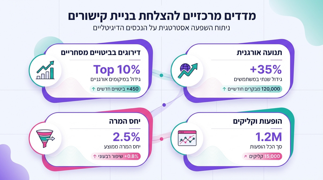מדידת אפקטיביות של קישורים לחנות אונליין - דירוגים תנועה והמרות