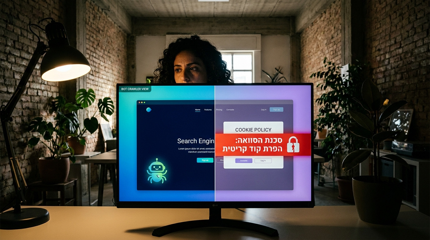 האם מותר להסתיר באנר עוגיות מבוטים של גוגל ומה ההשלכות על קידום אורגני