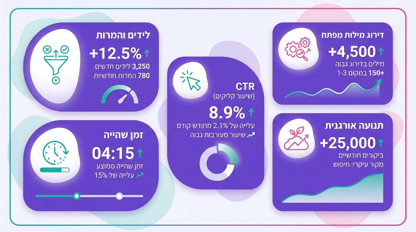 מדידת KPIs בכתיבת מאמרים לאתרים - המדדים שבאמת חשובים לעסק
