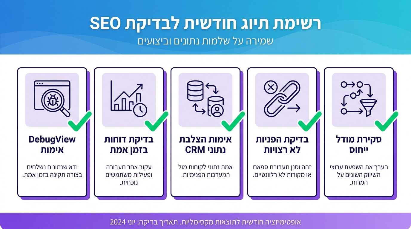 בדיקות שוטפות לפערי מדידה בין כלי אנליטיקס