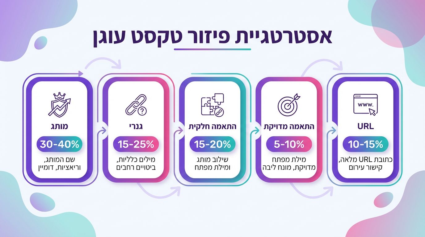 תכנון עוגנים נכון לבניית קישורים לחנויות אונליין - טבלת חלוקה מומלצת