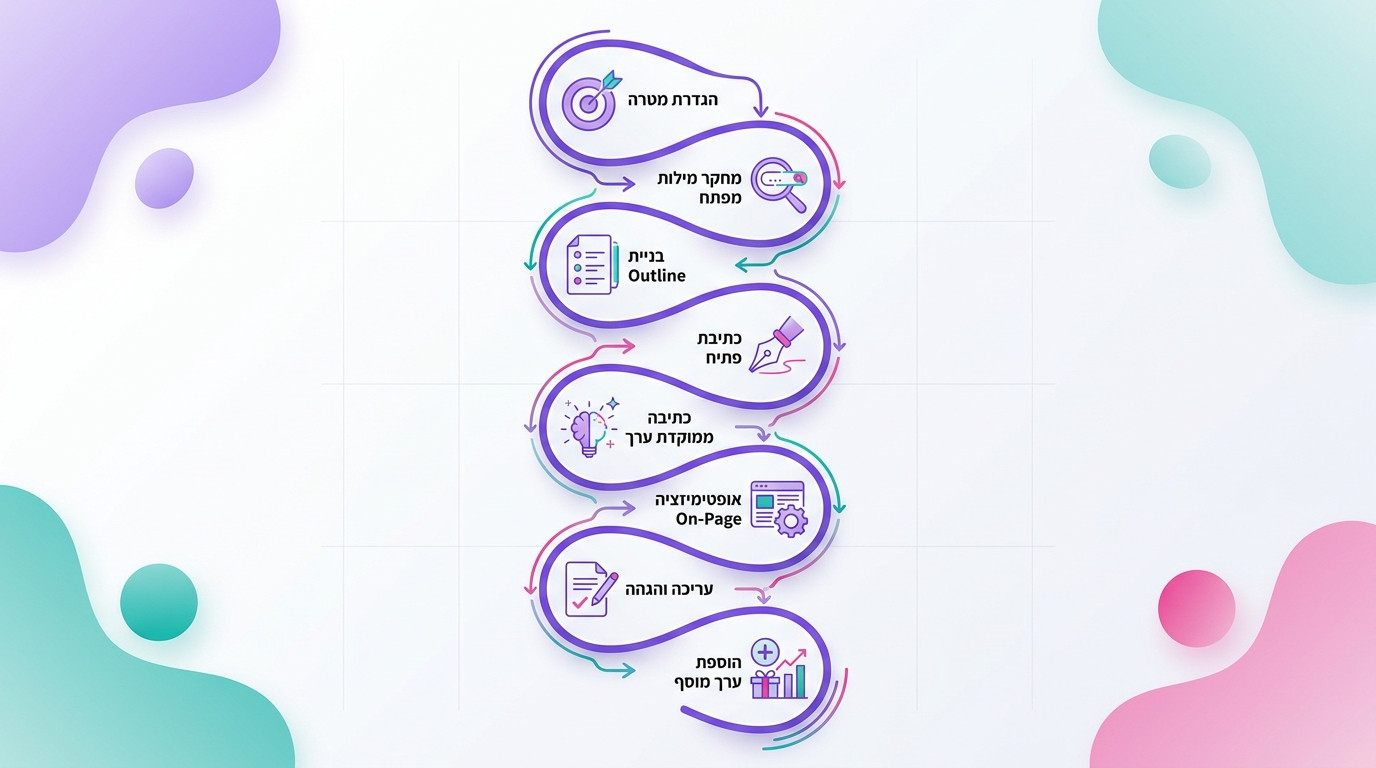 תהליך מחקר SERP וכתיבת תוכן Evergreen שמדורג גבוה בגוגל
