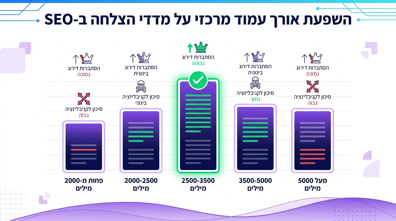 נתונים מהשטח על אורך אופטימלי של עמוד Pillar וסיכויי דירוג