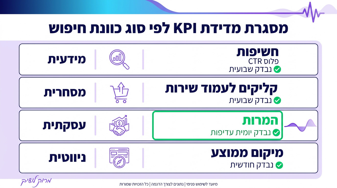 לוח מחוונים של מדדי ביצועים למעקב אחרי אסטרטגיית מילות מפתח מעבר למיקומים בגוגל