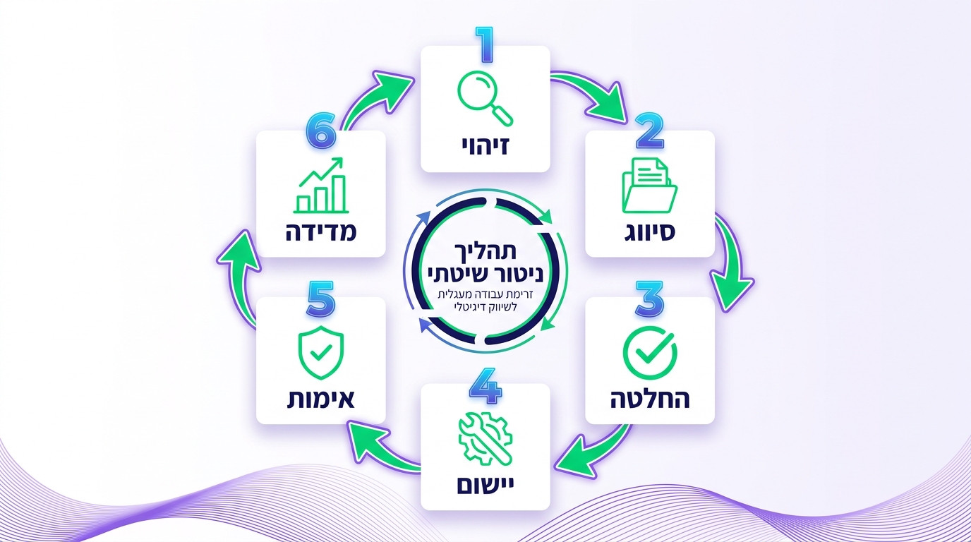 ניטור שוטף של שגיאות 404 ובעיות הפניות באתר - מסך ניהול