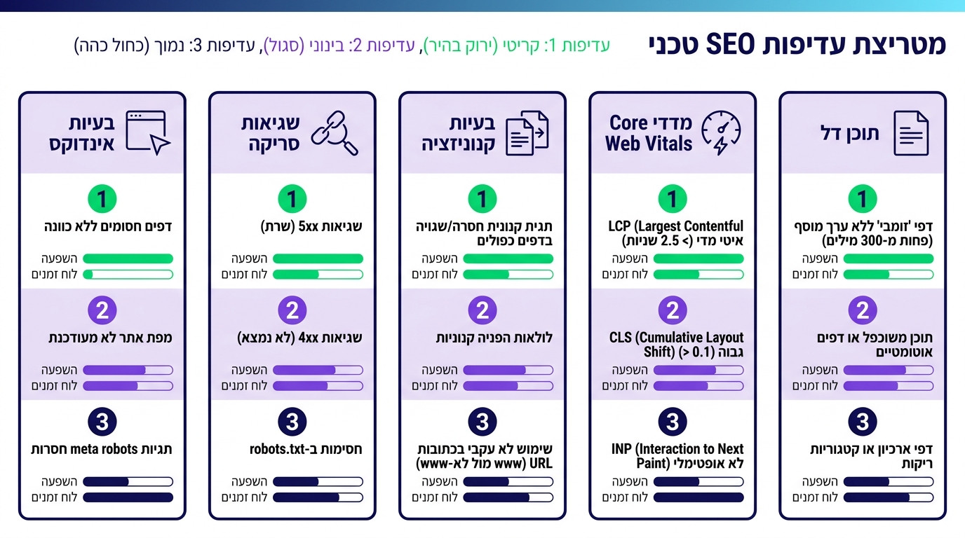 התאמת כוונת חיפוש לתוכן - ניתוח SEO טכני מול מתחרים