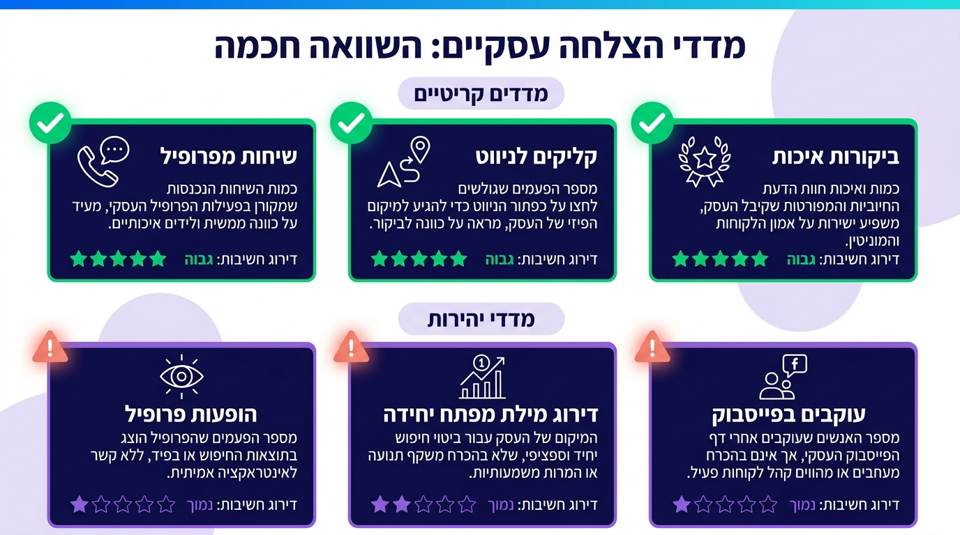 מדדי הצלחה קריטיים מול מדדי ריק בקידום מקומי