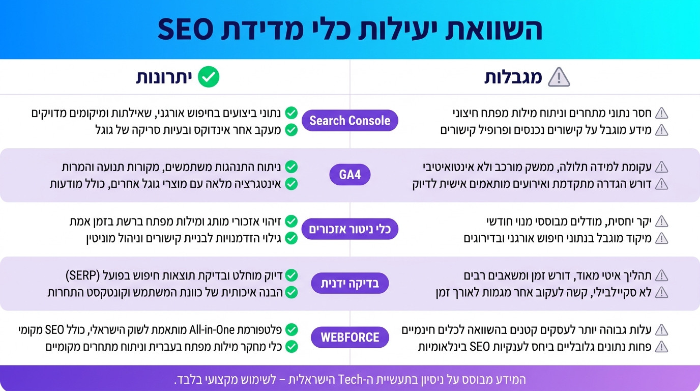 השוואת כלי מדידה לקידום AI, מה מודד באמת ומה מוכר אשליה
